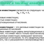 Чистые и валовые инвестиции