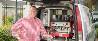 Coffee shop on wheels as a business