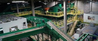 Equipment for waste recycling plant