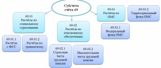 Основные субсчета счёта 69 бухгалтерского учёта