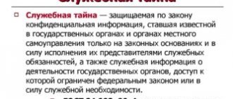 Понятие и виды служебной тайны