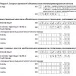 Раздел 1. Сводные данные об обязательствах плательщика страховых взносов