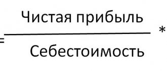 Рентабельность продаж - формула