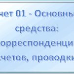Счет 01 - Основные средства в бухгалтерском учете: корреспонденция счетов, проводки