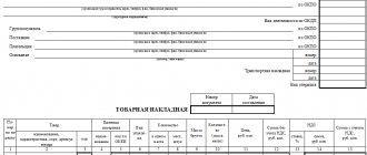 Унифицированная форма ТОРГ-12 - бланк и образец