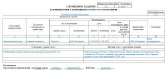 задание на командировку образец